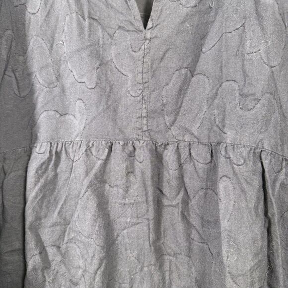 Ann Taylor Loft Womens Size Small Blue Cotton Bell Sleeve Blouse - Picture 3 of 6